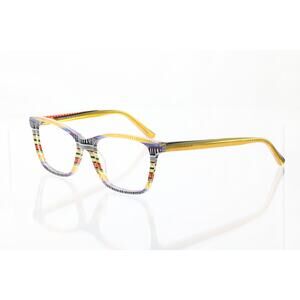 Jonathan Cate Kathmandu ORG/BLU 53-16-140mm Eyeglasses FRAMES ONLY - VERY GOOD